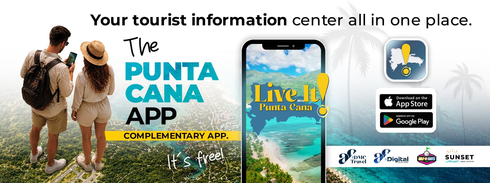 Live It App - Golf, Tours, Transfers - Download on Google Play and App Store