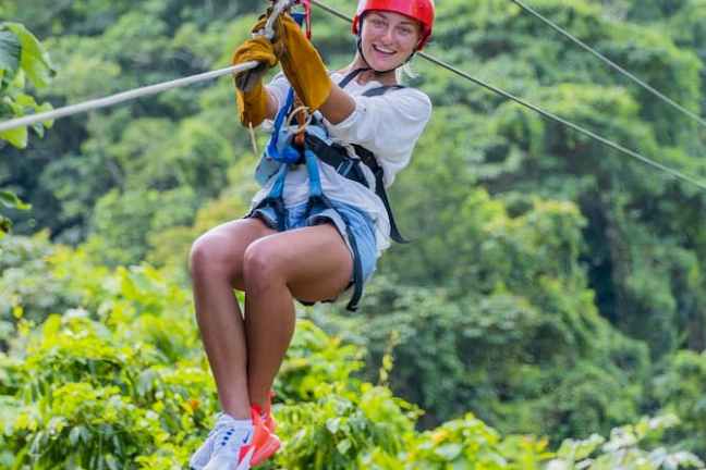 a person riding on top of a mountain